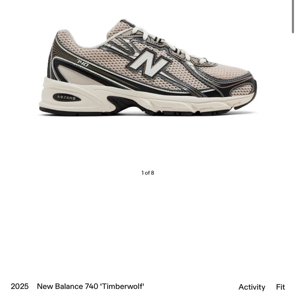 New Balance 740 Timberwolf Sneakers - Cream and Black
